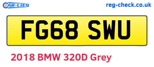 FG68SWU are the vehicle registration plates.