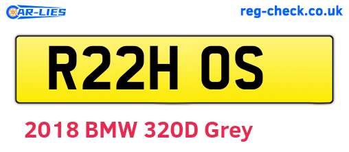 R22HOS are the vehicle registration plates.