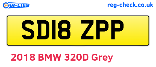 SD18ZPP are the vehicle registration plates.