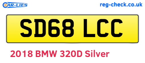 SD68LCC are the vehicle registration plates.