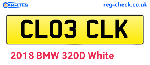 CL03CLK are the vehicle registration plates.