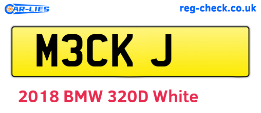 M3CKJ are the vehicle registration plates.