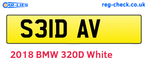 S31DAV are the vehicle registration plates.
