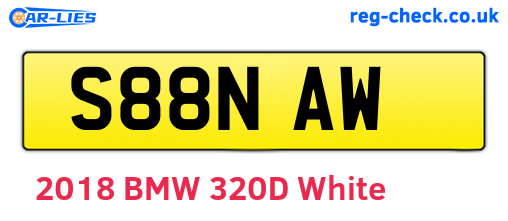S88NAW are the vehicle registration plates.