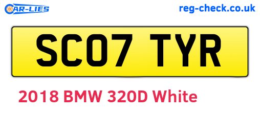 SC07TYR are the vehicle registration plates.
