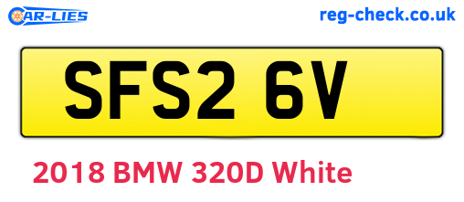 SFS26V are the vehicle registration plates.