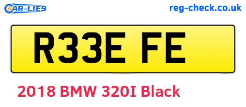 R33EFE are the vehicle registration plates.