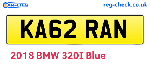 KA62RAN are the vehicle registration plates.