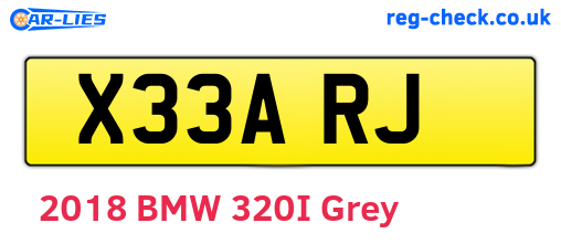 X33ARJ are the vehicle registration plates.