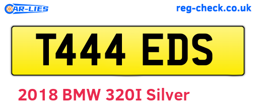 T444EDS are the vehicle registration plates.