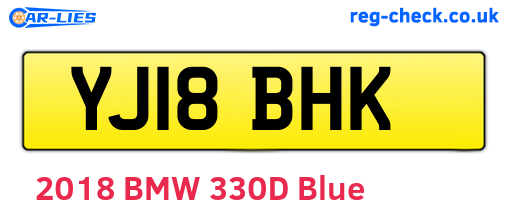 YJ18BHK are the vehicle registration plates.