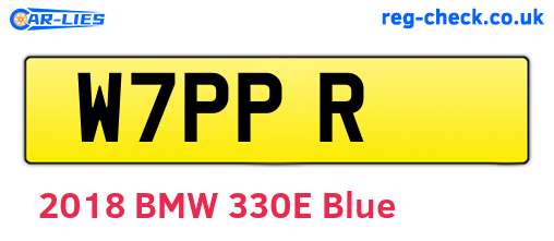 W7PPR are the vehicle registration plates.