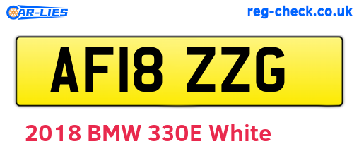 AF18ZZG are the vehicle registration plates.