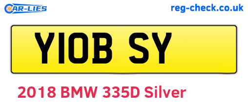 Y10BSY are the vehicle registration plates.
