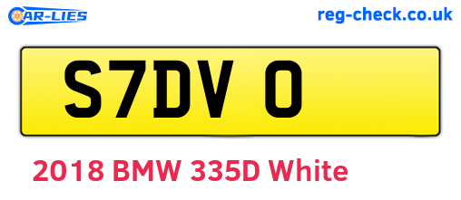 S7DVO are the vehicle registration plates.