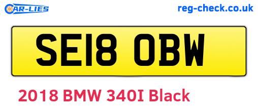 SE18OBW are the vehicle registration plates.