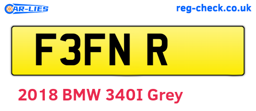 F3FNR are the vehicle registration plates.
