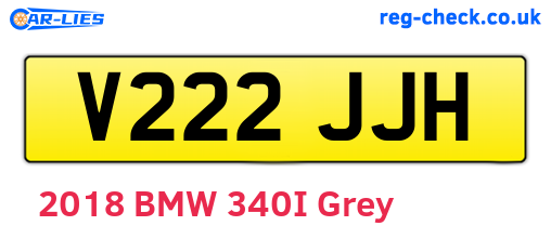 V222JJH are the vehicle registration plates.