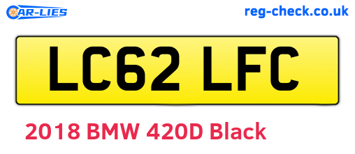 LC62LFC are the vehicle registration plates.