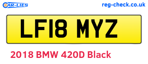 LF18MYZ are the vehicle registration plates.