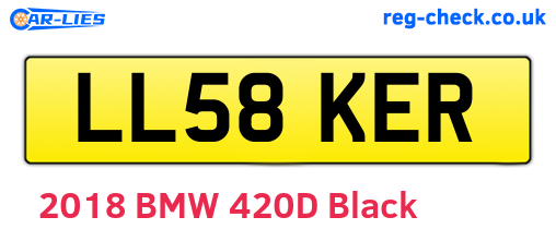 LL58KER are the vehicle registration plates.