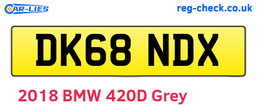 DK68NDX are the vehicle registration plates.