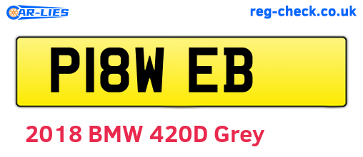 P18WEB are the vehicle registration plates.