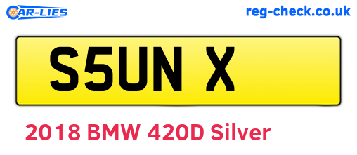 S5UNX are the vehicle registration plates.