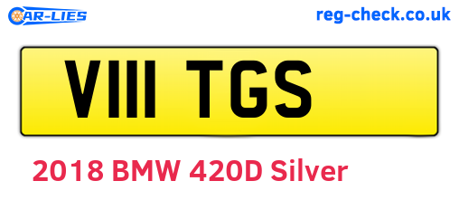 V111TGS are the vehicle registration plates.