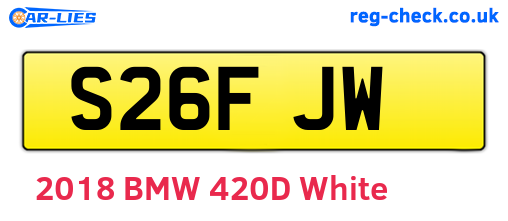 S26FJW are the vehicle registration plates.