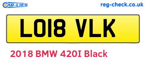 LO18VLK are the vehicle registration plates.