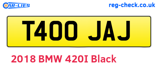 T400JAJ are the vehicle registration plates.