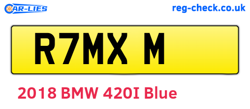 R7MXM are the vehicle registration plates.
