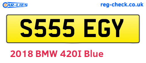 S555EGY are the vehicle registration plates.