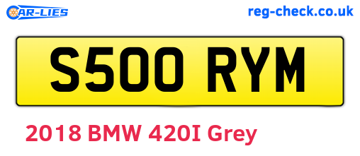 S500RYM are the vehicle registration plates.