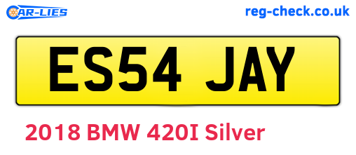 ES54JAY are the vehicle registration plates.