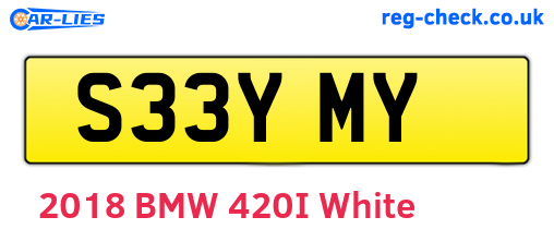 S33YMY are the vehicle registration plates.