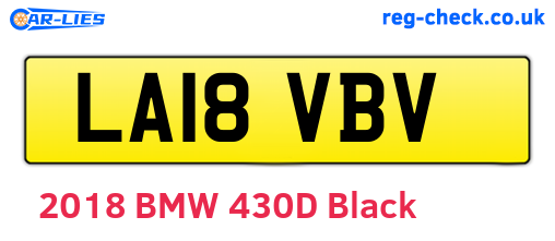 LA18VBV are the vehicle registration plates.