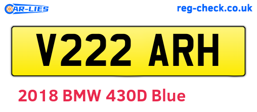 V222ARH are the vehicle registration plates.