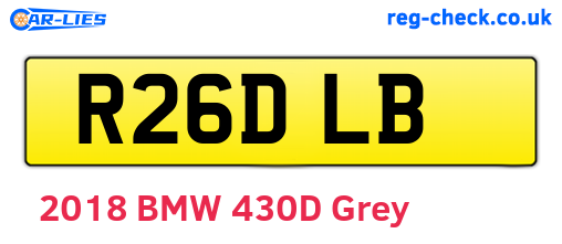 R26DLB are the vehicle registration plates.