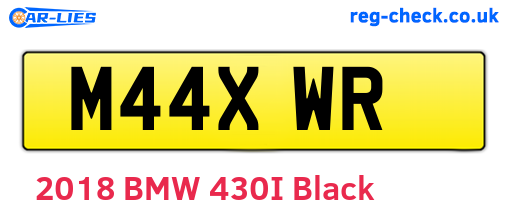 M44XWR are the vehicle registration plates.