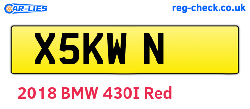 X5KWN are the vehicle registration plates.