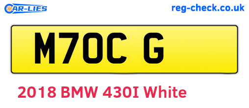 M7OCG are the vehicle registration plates.