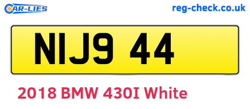 NIJ944 are the vehicle registration plates.