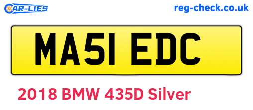 MA51EDC are the vehicle registration plates.