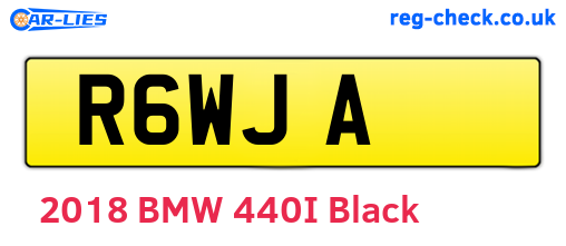 R6WJA are the vehicle registration plates.