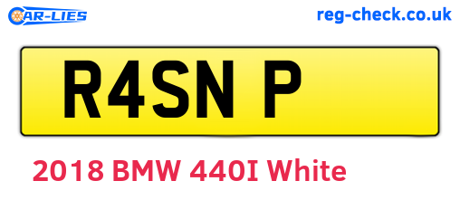 R4SNP are the vehicle registration plates.