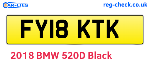 FY18KTK are the vehicle registration plates.