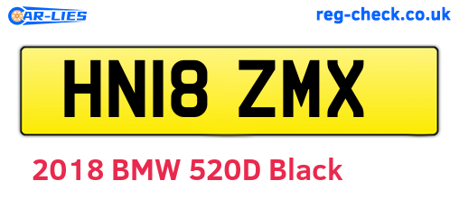 HN18ZMX are the vehicle registration plates.
