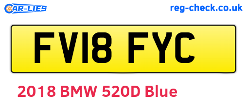 FV18FYC are the vehicle registration plates.